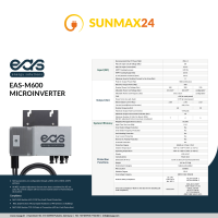 810W / 600W WiFi Balkonkraftwerk PV-Module 1m Anschlusskabel