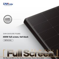 400W DAH Solarmodul randlos bifacial full black