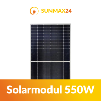 550W Solarmodul silber, Halbzelle mono schwachlichtgeeignet