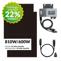 810W / 600W Balkonkraftwerk PV-Module 5m Anschlusskabel