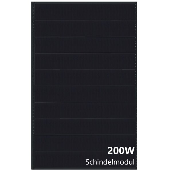 Solarmodul 200W Schindeltechnologie full black 110x89cm