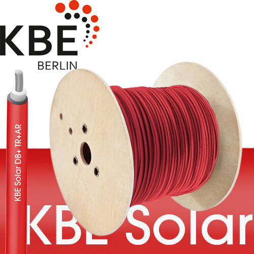 4m Solarkabel Verlängerungskabel Paar rot +